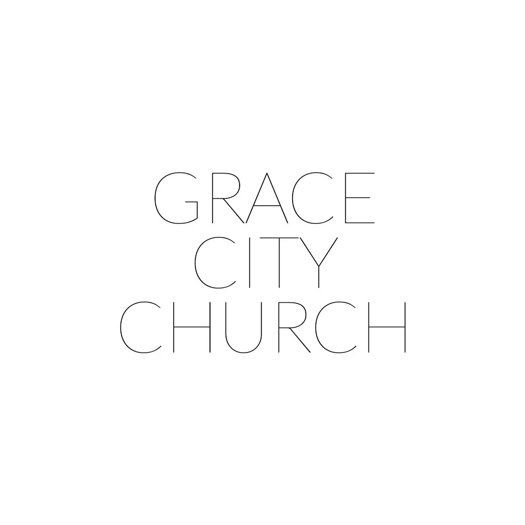 Text reading 'Grace City Church' in minimalist, thin black letters on a white background.