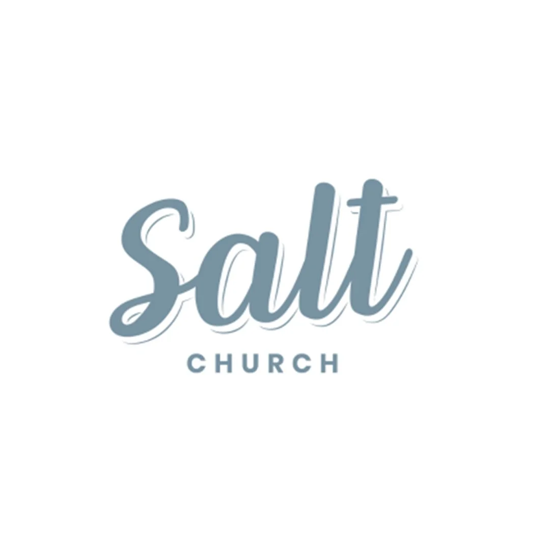 Logo for Salt Church with the word 'salt' in large cursive font and 'church' in smaller capitalized font below.