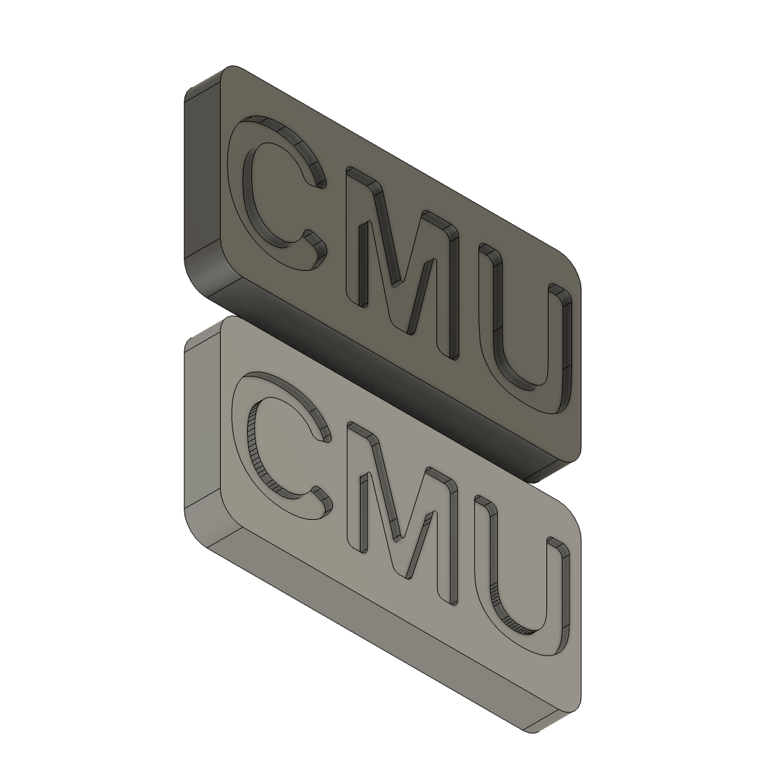 openSCAD (top) vs Original (bottom) CAD