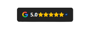 Google search result snippet displaying a 5.0 star rating.