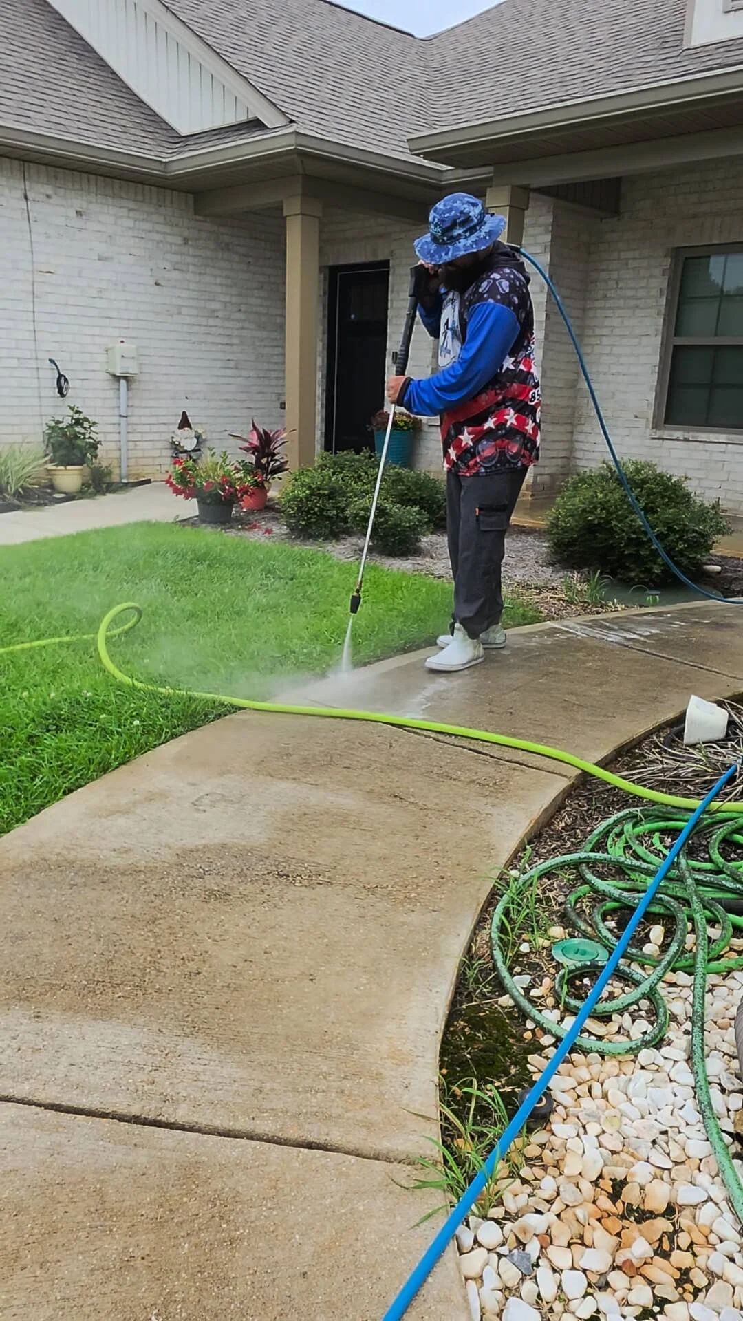Professional concrete surface cleaning in Pensacola Florida