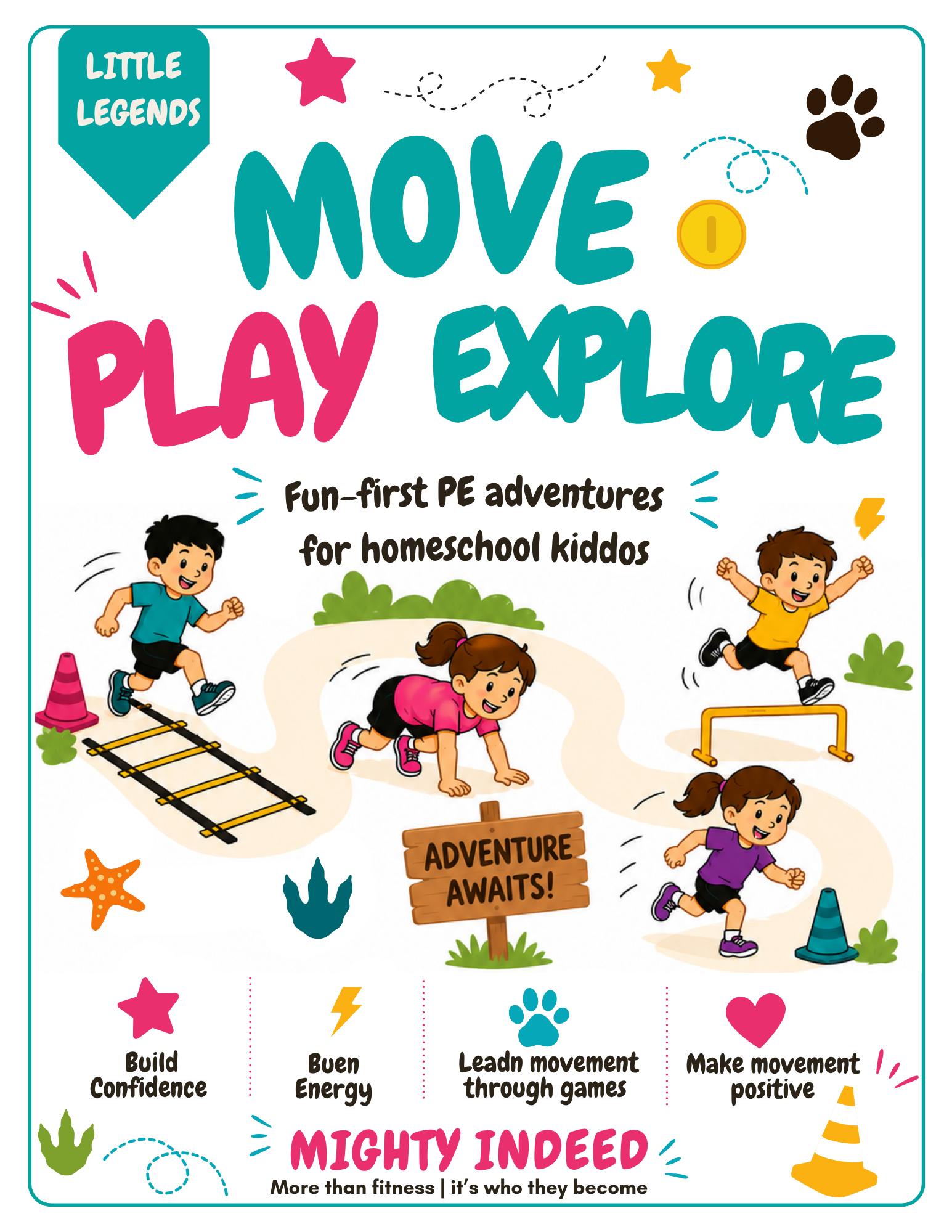 Littles Homeschool PE Training Cycle 1: Movement, Agility & Confidence Foundations