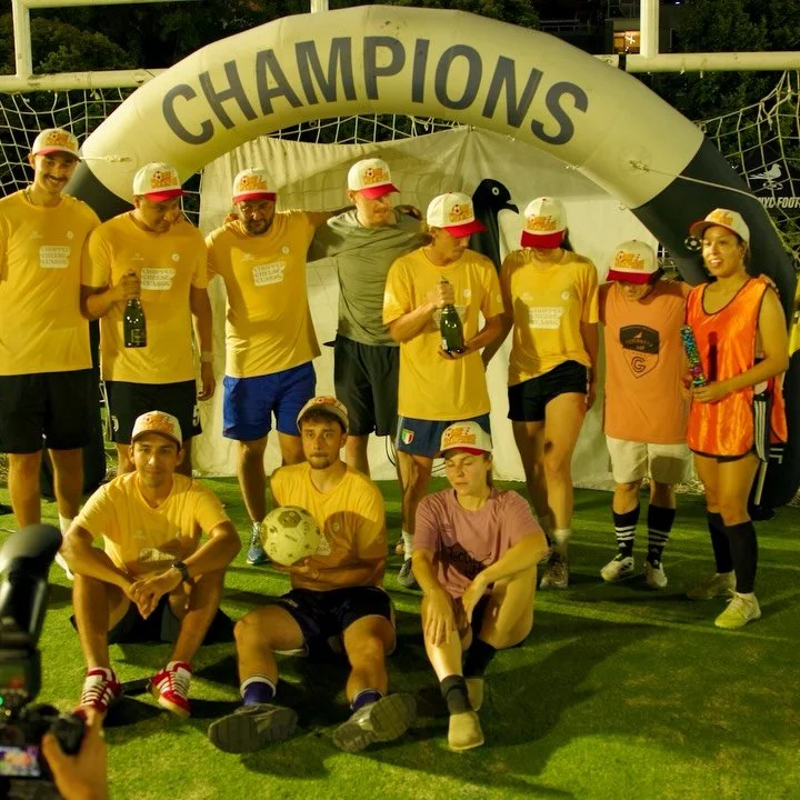Orders up for some Chopped Cheese Classic Champs 💛🥅🧀⚽️!! 

@choppedcheeseclassic | @nycfootyofficial | @jdsportsus | @soldejaneiro | @pablosmate | 

Champ hats brought to you by @wheredugetthathat 🧢🏆

More Chopped Cheese content coming soon 📸