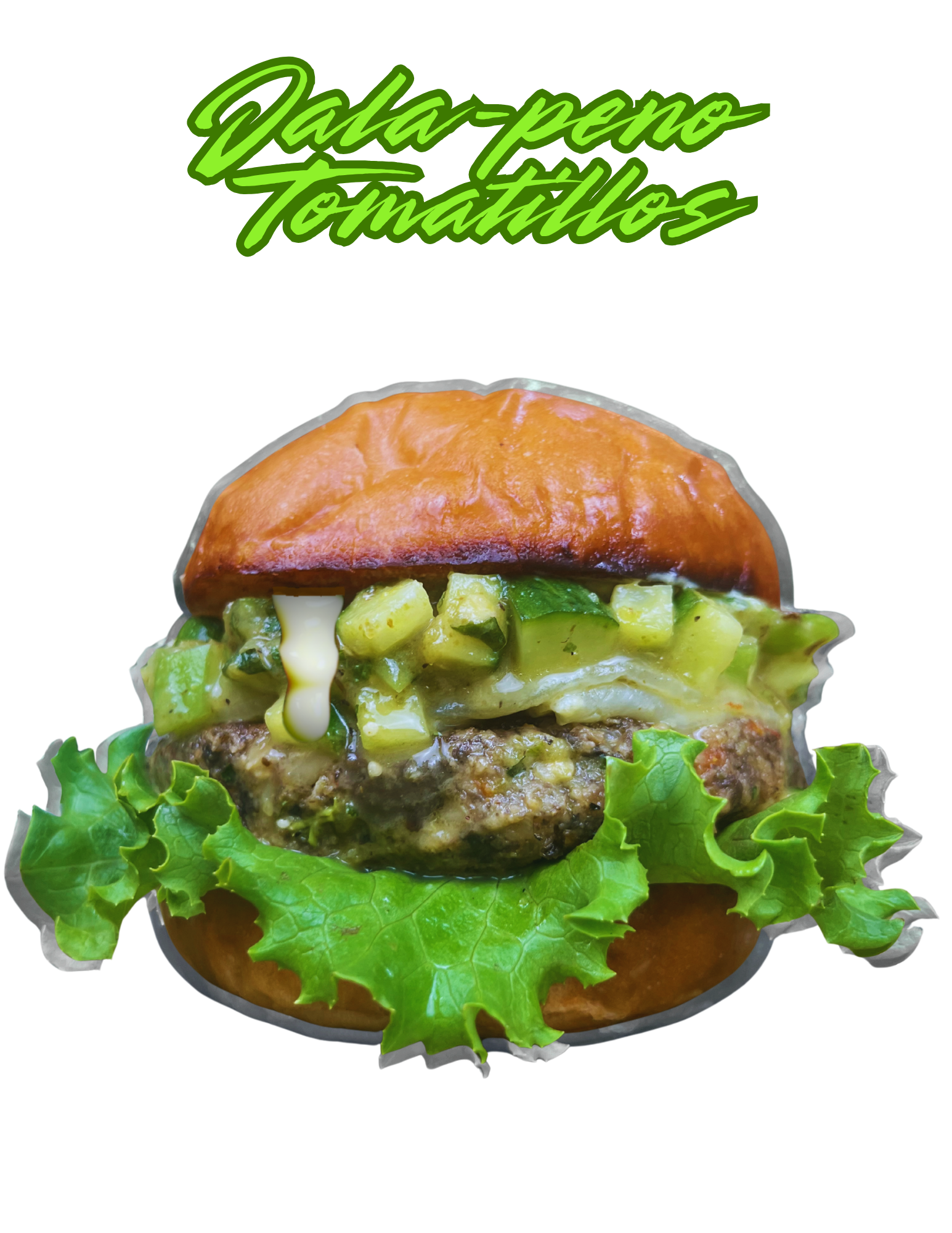 A cheeseburger with lettuce, tomato, pickles, cheese, and a beef patty in a bun.