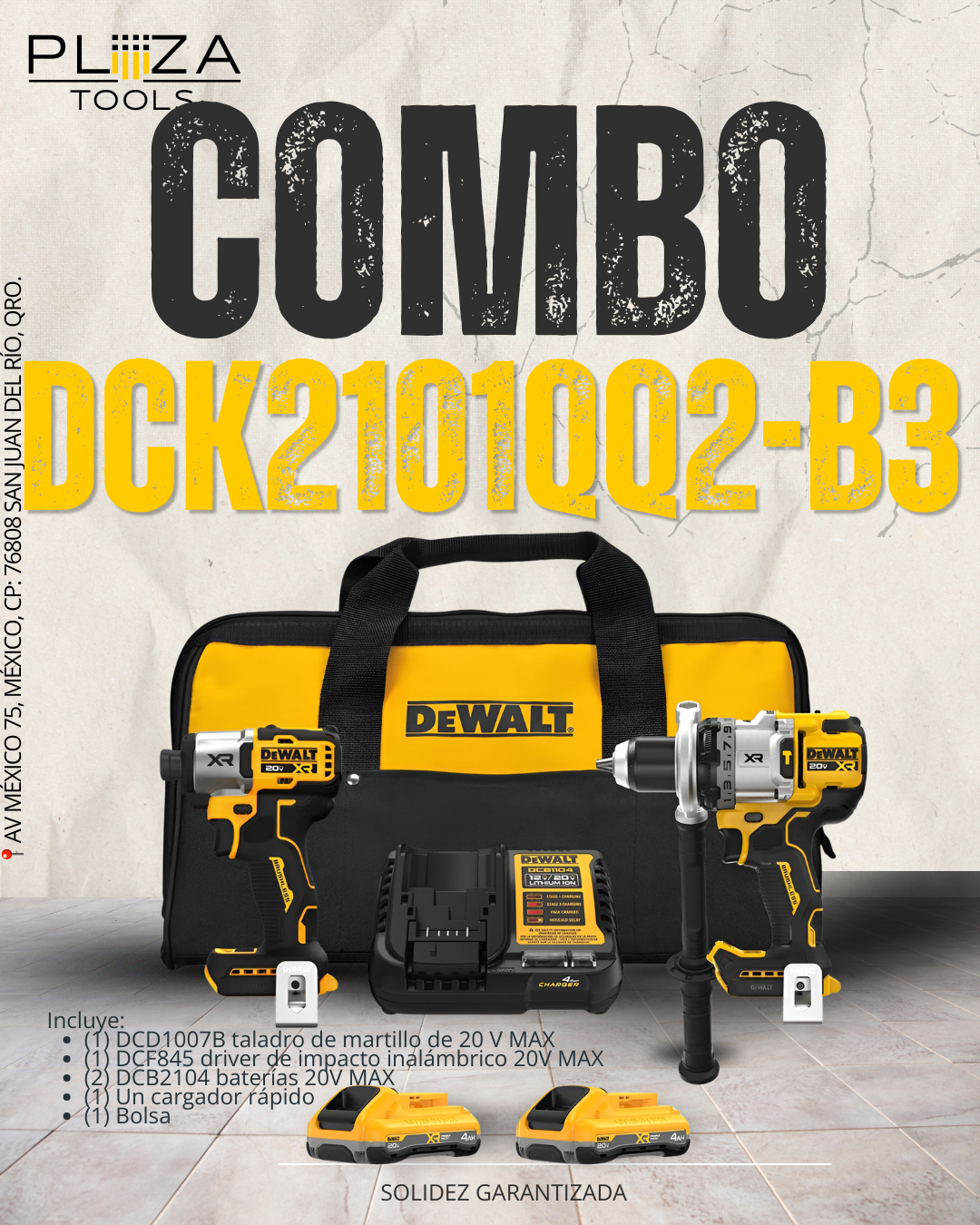DCK2101QQ2-B3 Kit Taladro Y Atornillador Dewalt 20v Xr DEWALT