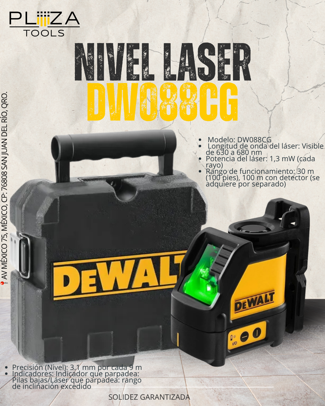 DW088CG Láser Verde Horizontal/Vertical Autonivelante DeWalt
