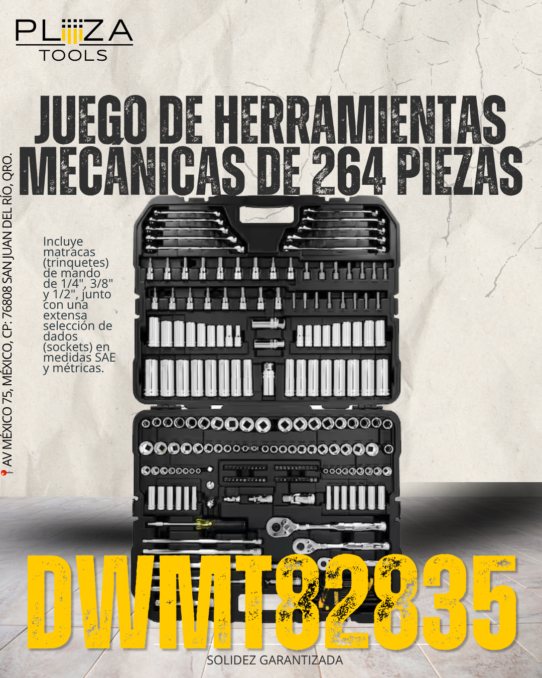 DWMT82835 Juego de Herramientas mecánicas (264 Piezas) Dewalt