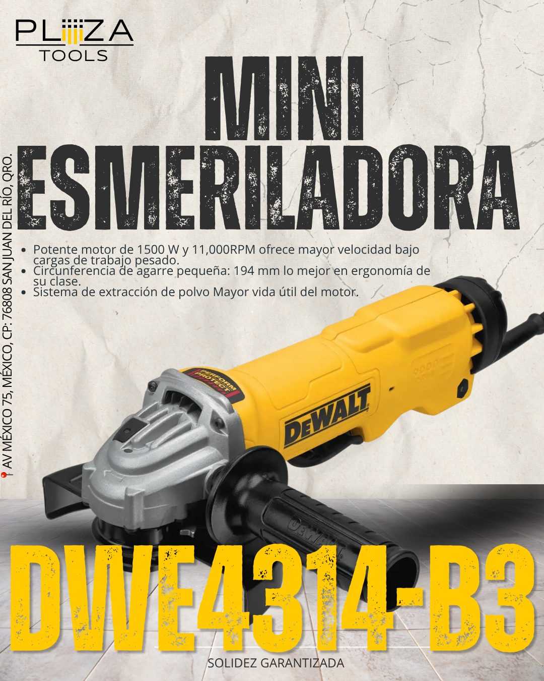 DWE4314-B3 Esmeriladora Angular 4-1/2"-5" DeWalt