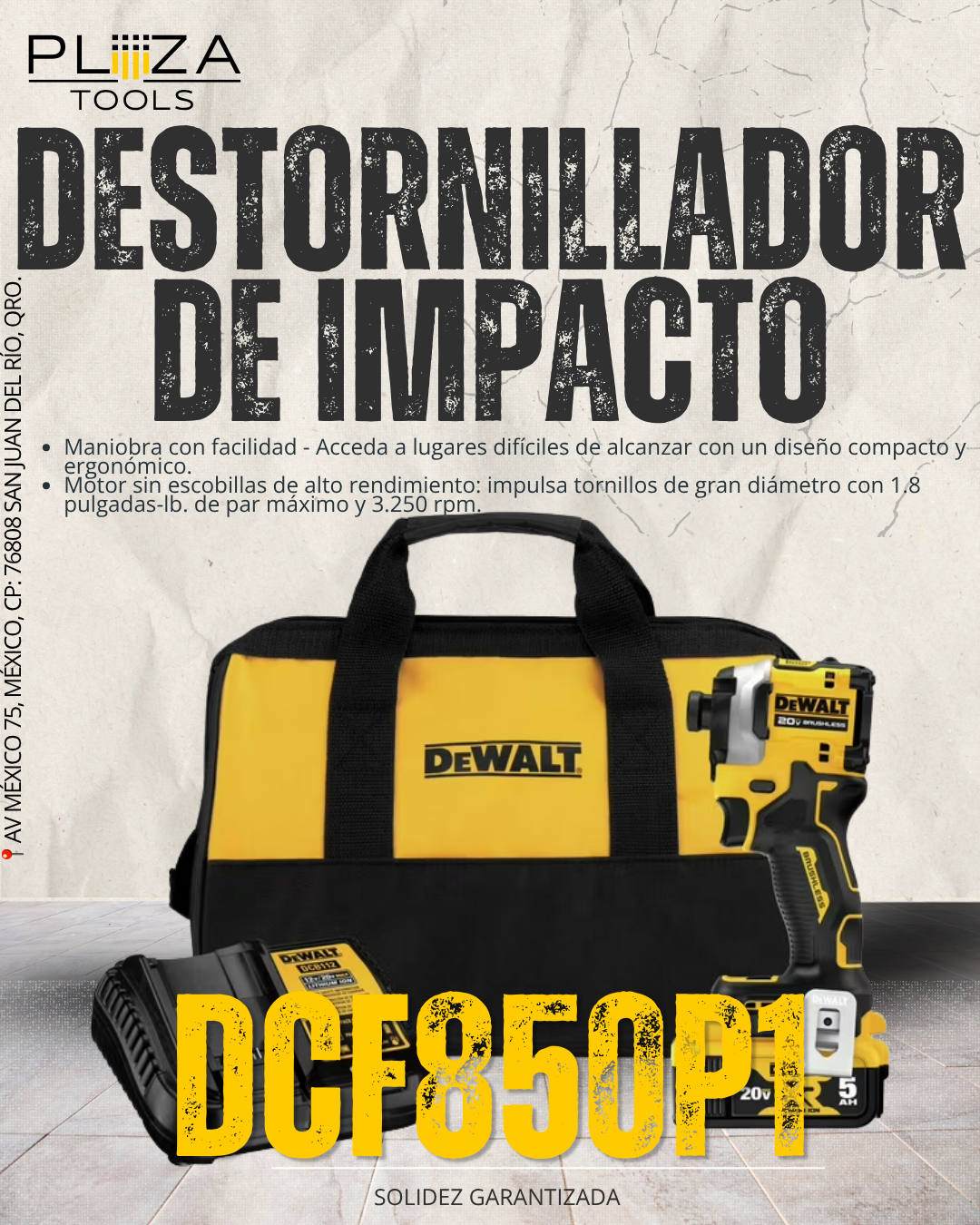 DCF850P1 Destornillador de impacto ATOMIC 20V MAX 1/4