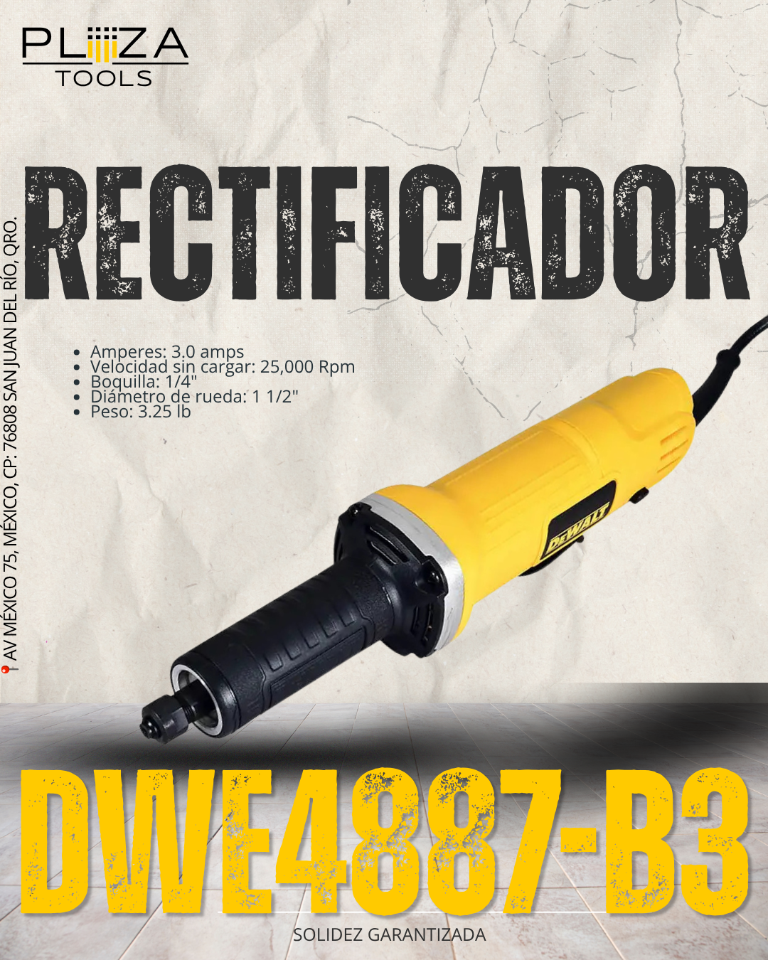 DWE4887-B3 Rectificadora 1 1/2" DeWalt