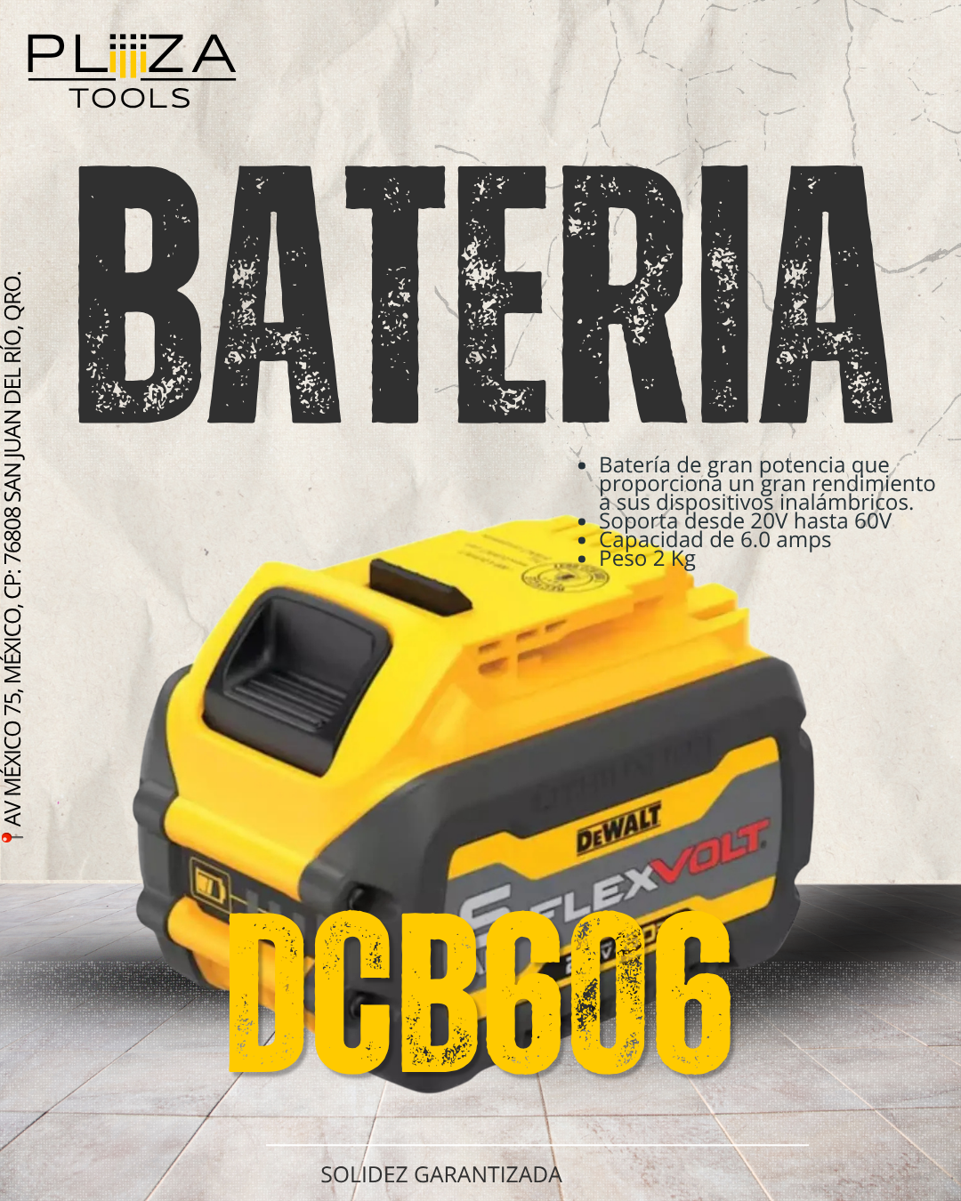 DCB606 Batería de 20V/60V 6.0 Amps FLEXVOLT DeWalt