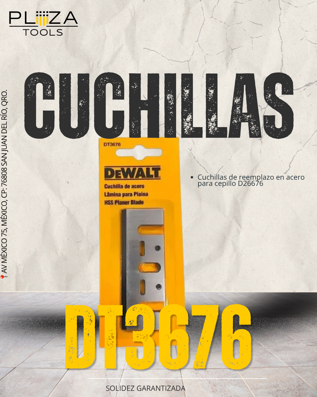 DT3676 Cuchillas para Cepillo Eléctrico D26676