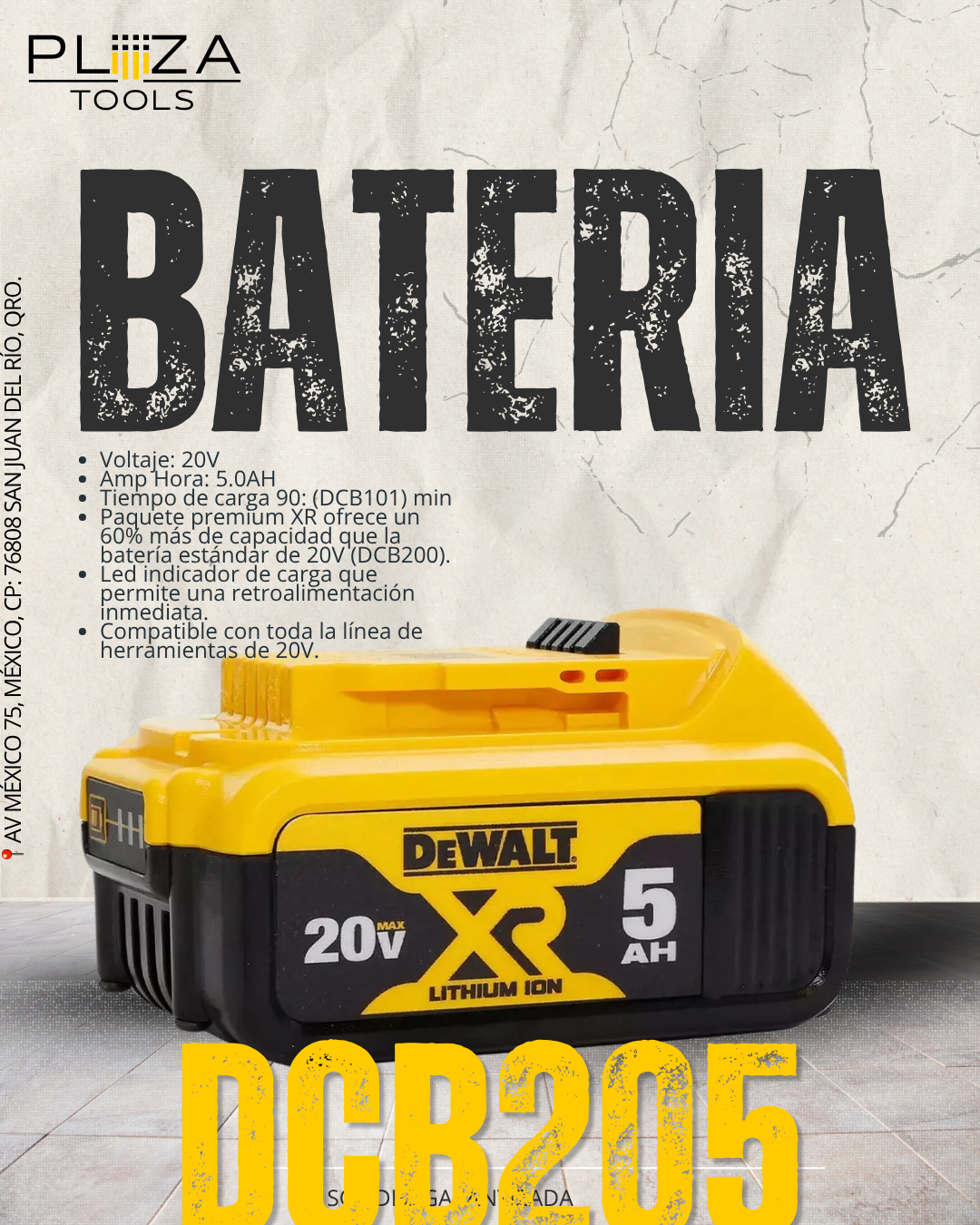 DCB205 Batería de Litio 20 V DeWalt