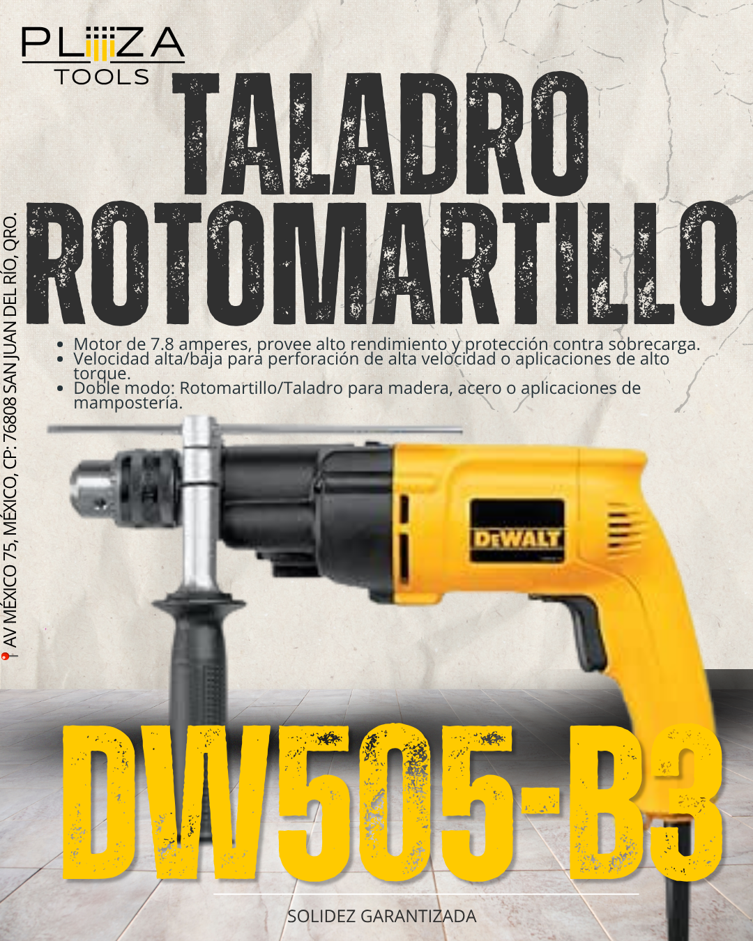 DW505-B3 Rotomartillo VVR de 1/2" DeWalt
