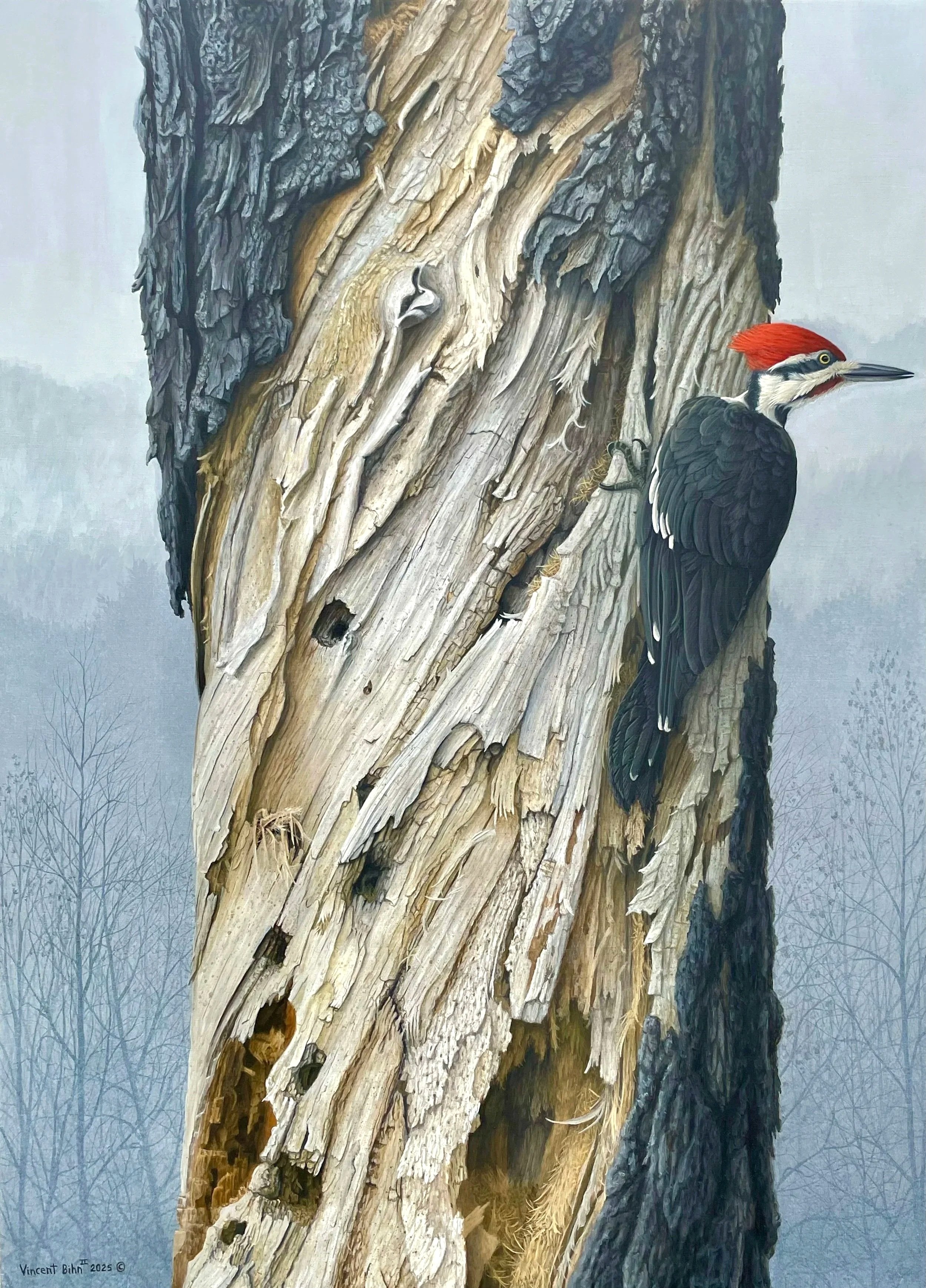Pileated Woodpecker - Original Acrylic Painting