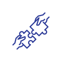 Blue outline drawing of a key with a stylized, jagged edge design.