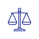 Icon of a balanced scale symbolizing justice or fairness.