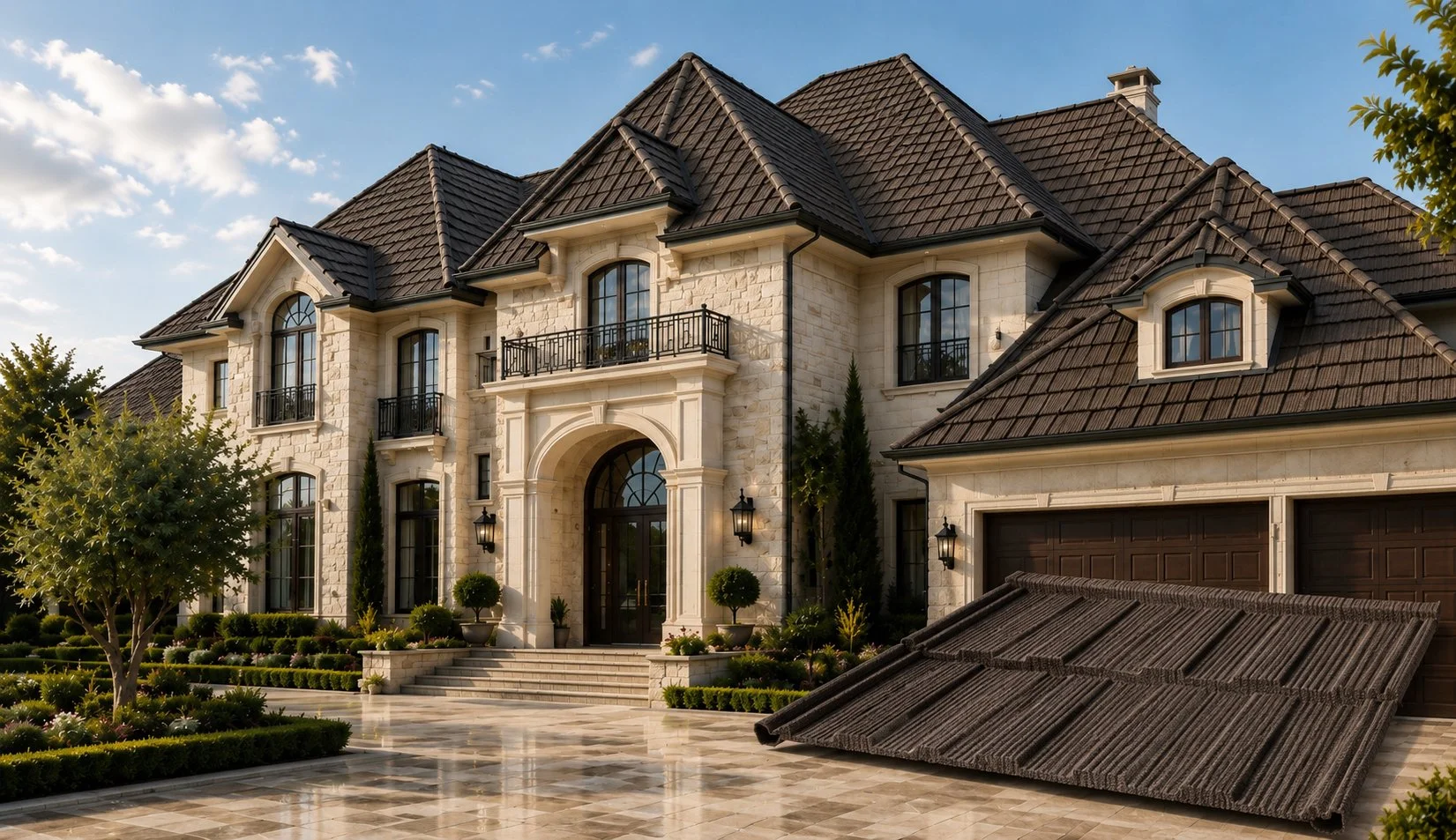 REVOLT STONE COATED METAL SHINGLE ROOFING