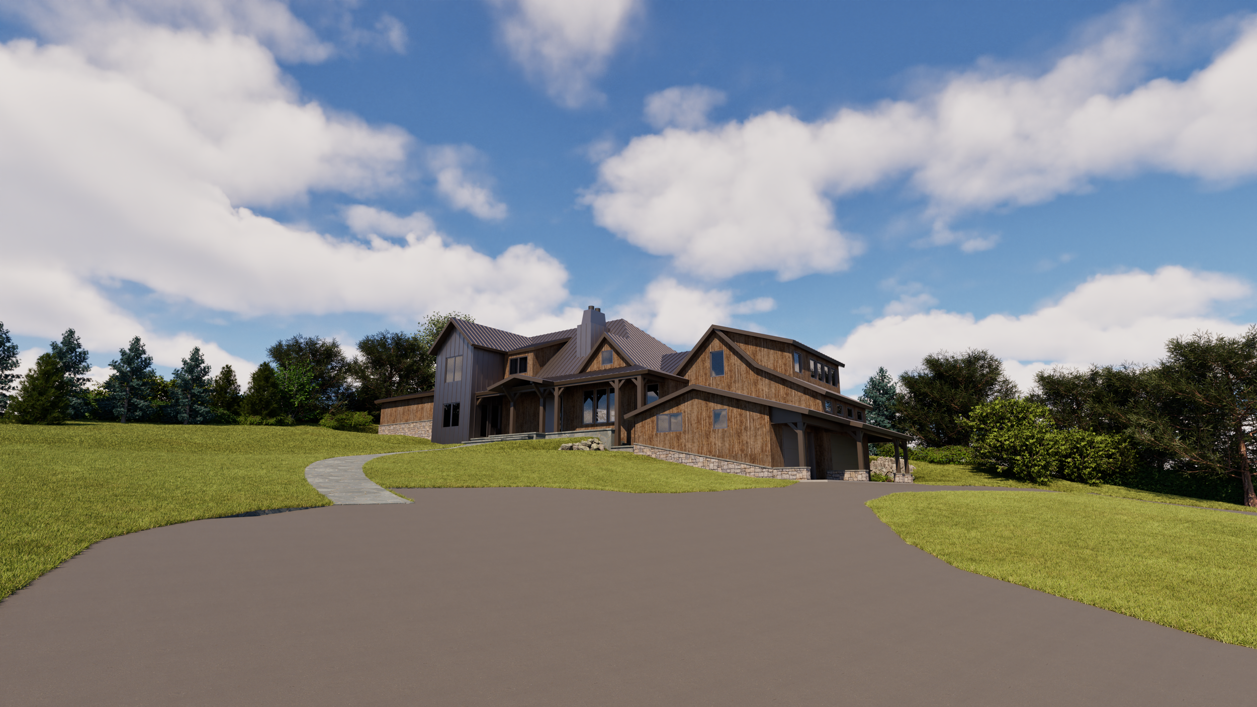 Exterior Material Study & Garage Addition