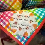 Colorful quilt to be raffled off at the Austin Empty Bowl event.