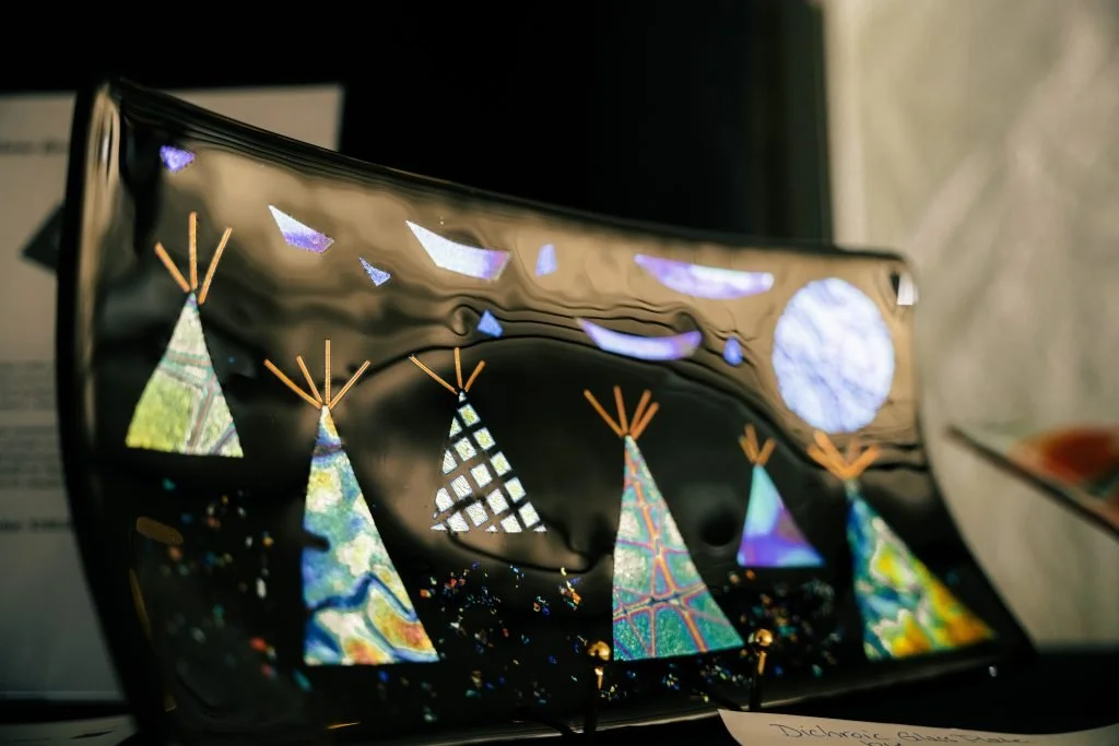 Fused glass art at Potlatch Gala 2024