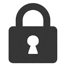 Padlock with a keyhole in the center