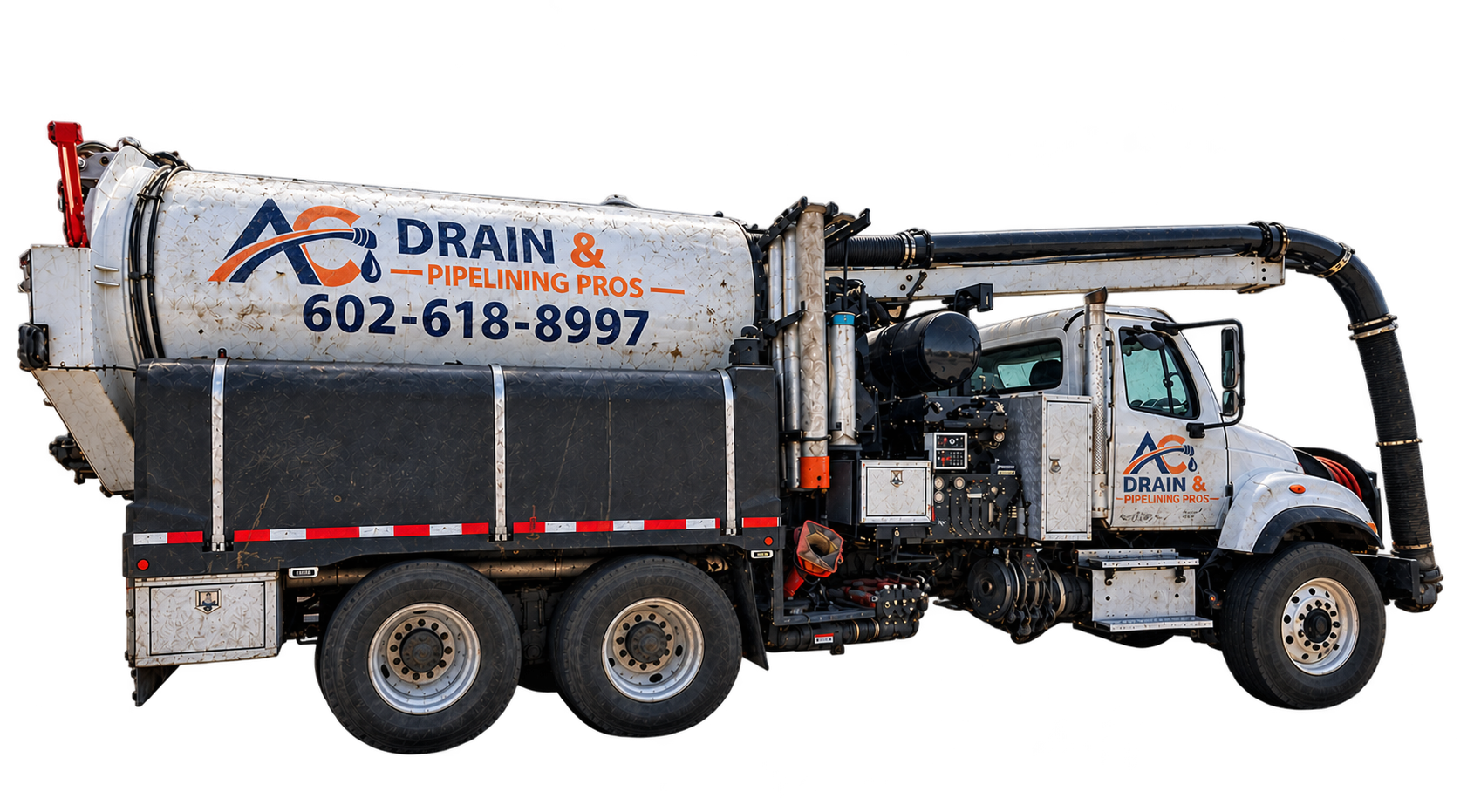 Arizona Compliant LLC hydro jetting vacuum truck — professional drain cleaning and hydro jetting service in Phoenix AZ