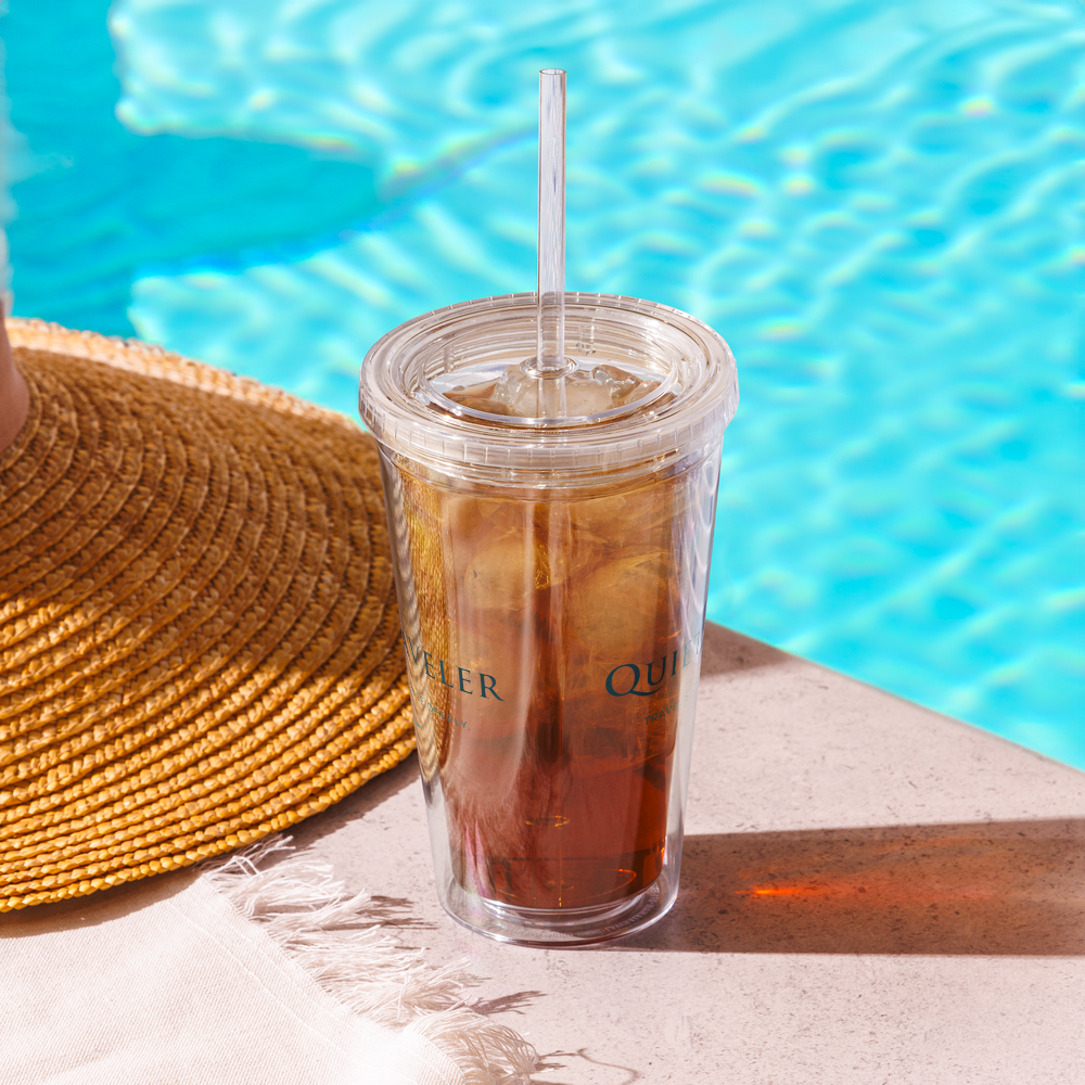 Quiet Traveler Clear Plastic Tumbler