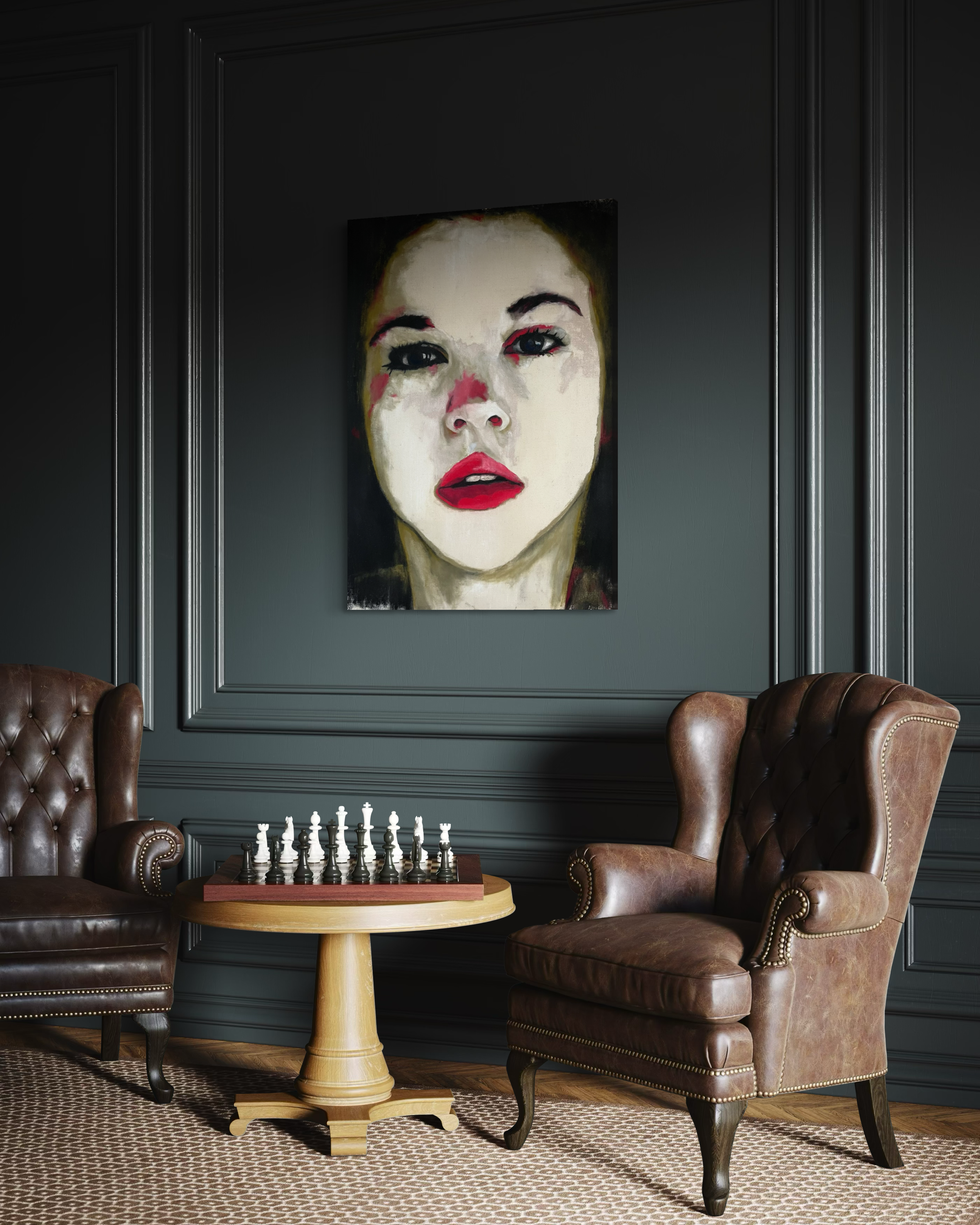 Kept Believing Your Lies: Charcoal and pastel on canvas
