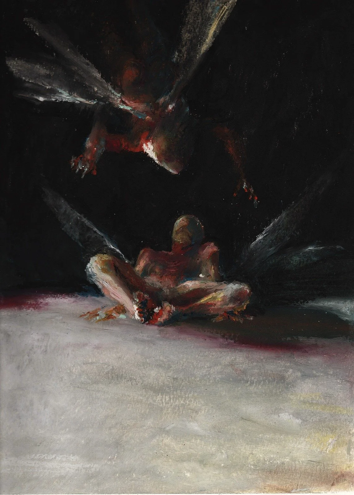 libélulas 2026 Oil pastel / angel wings. (22.9 X 30.5 cm)