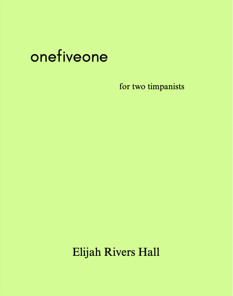 onefiveone, for two timpanists