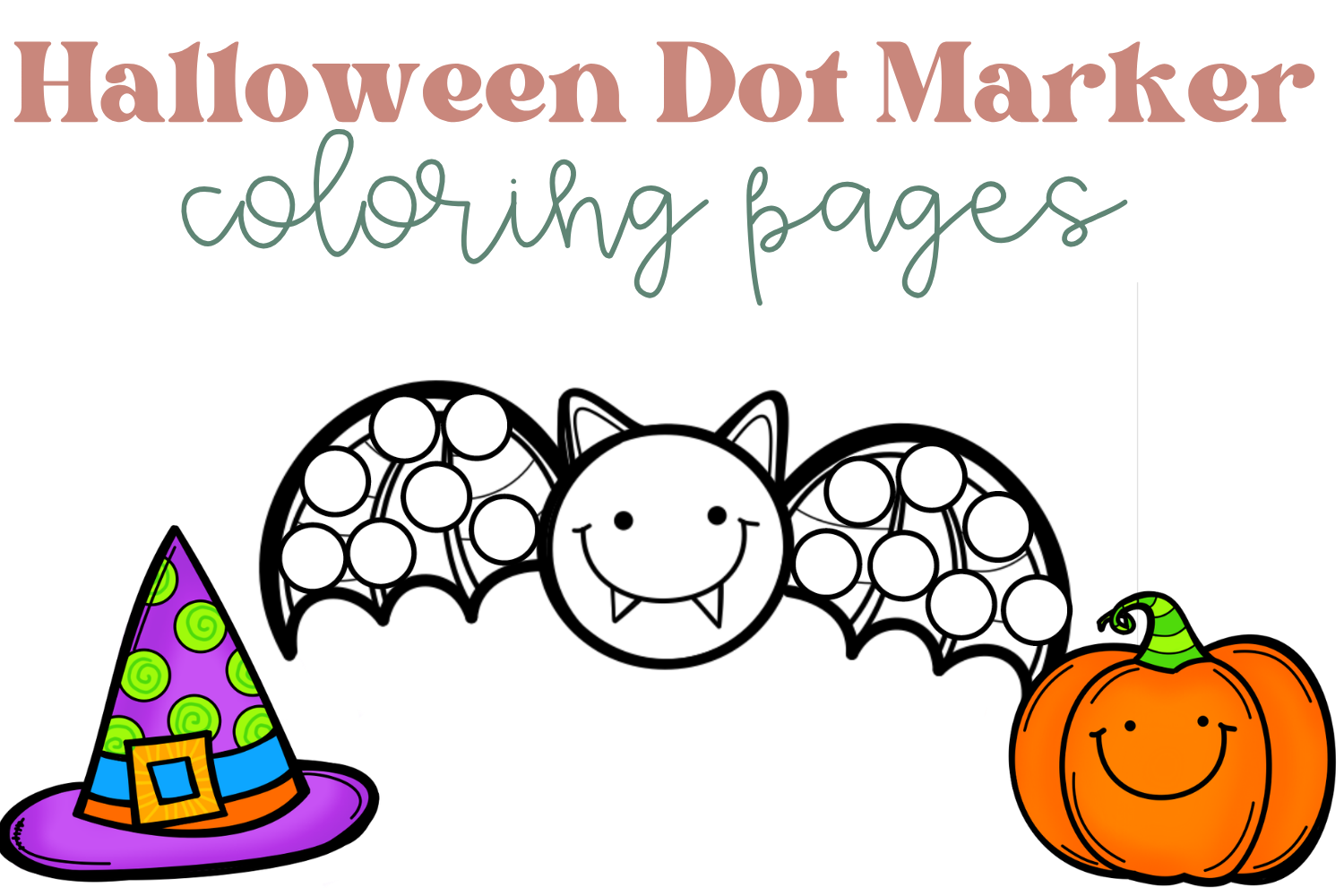 Halloween Dot Marker Coloring Pages