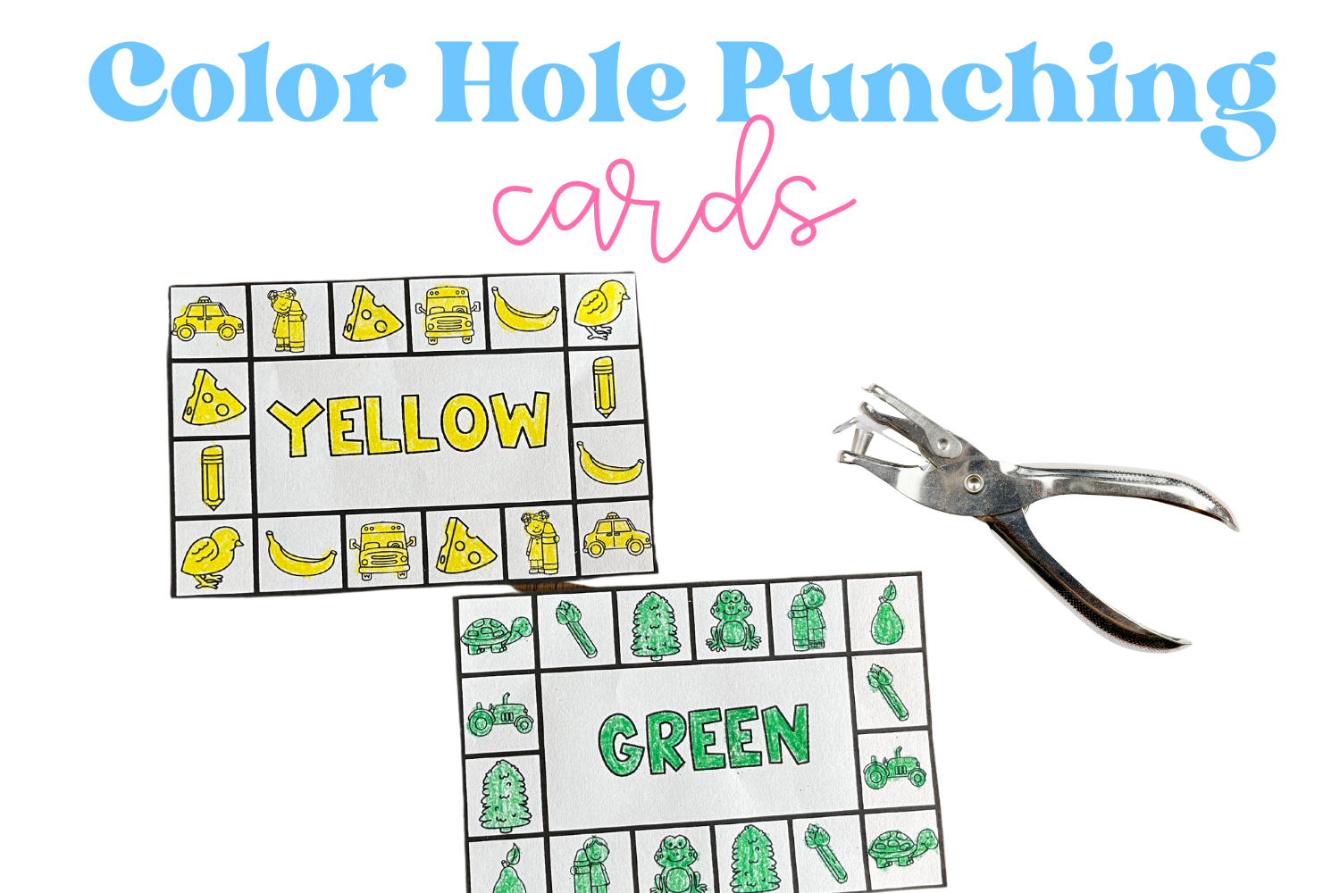 Color Hole Punching Cards