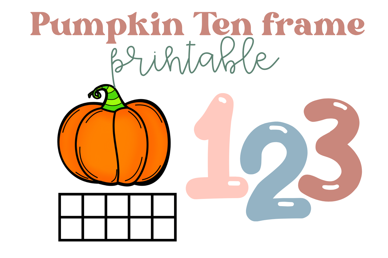 Pumpkin Ten Frame Printable