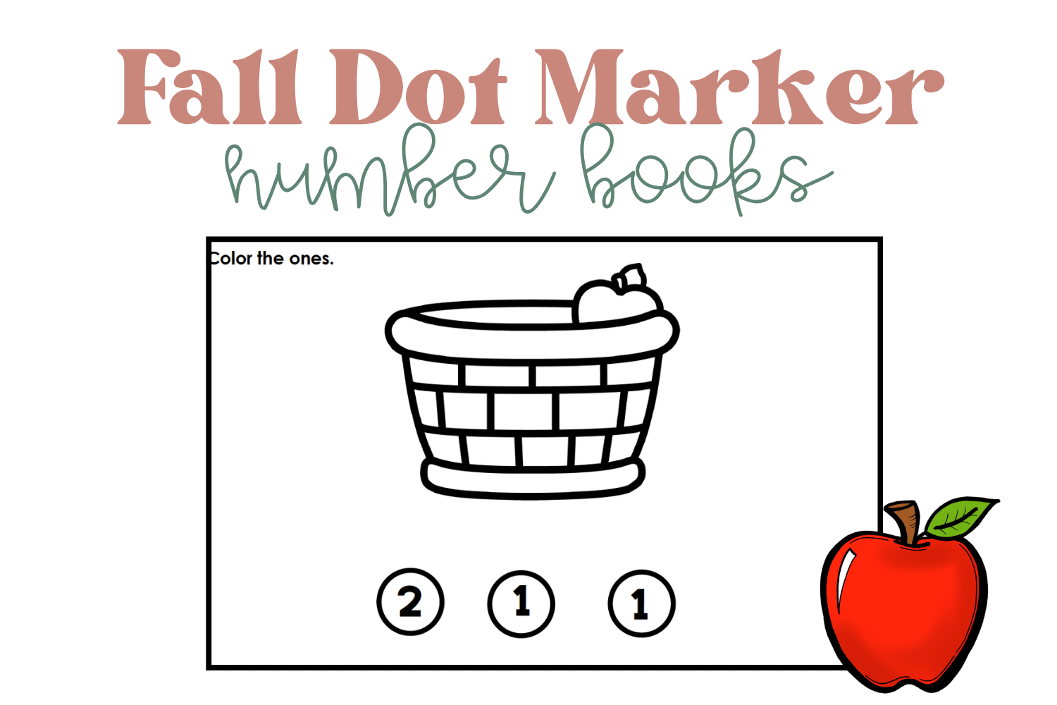 Fall Dot Marker Number Books