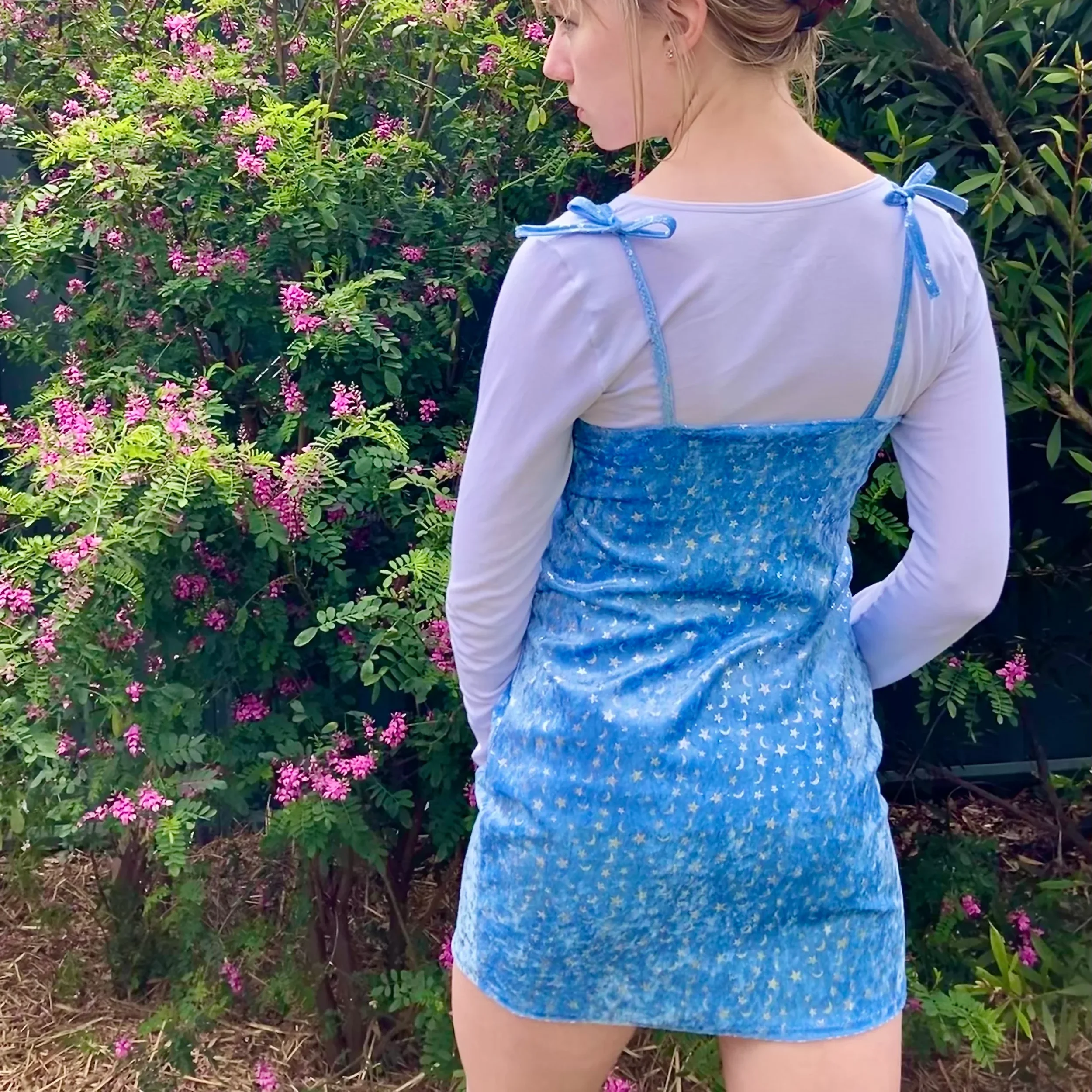 moon and stars mini dress