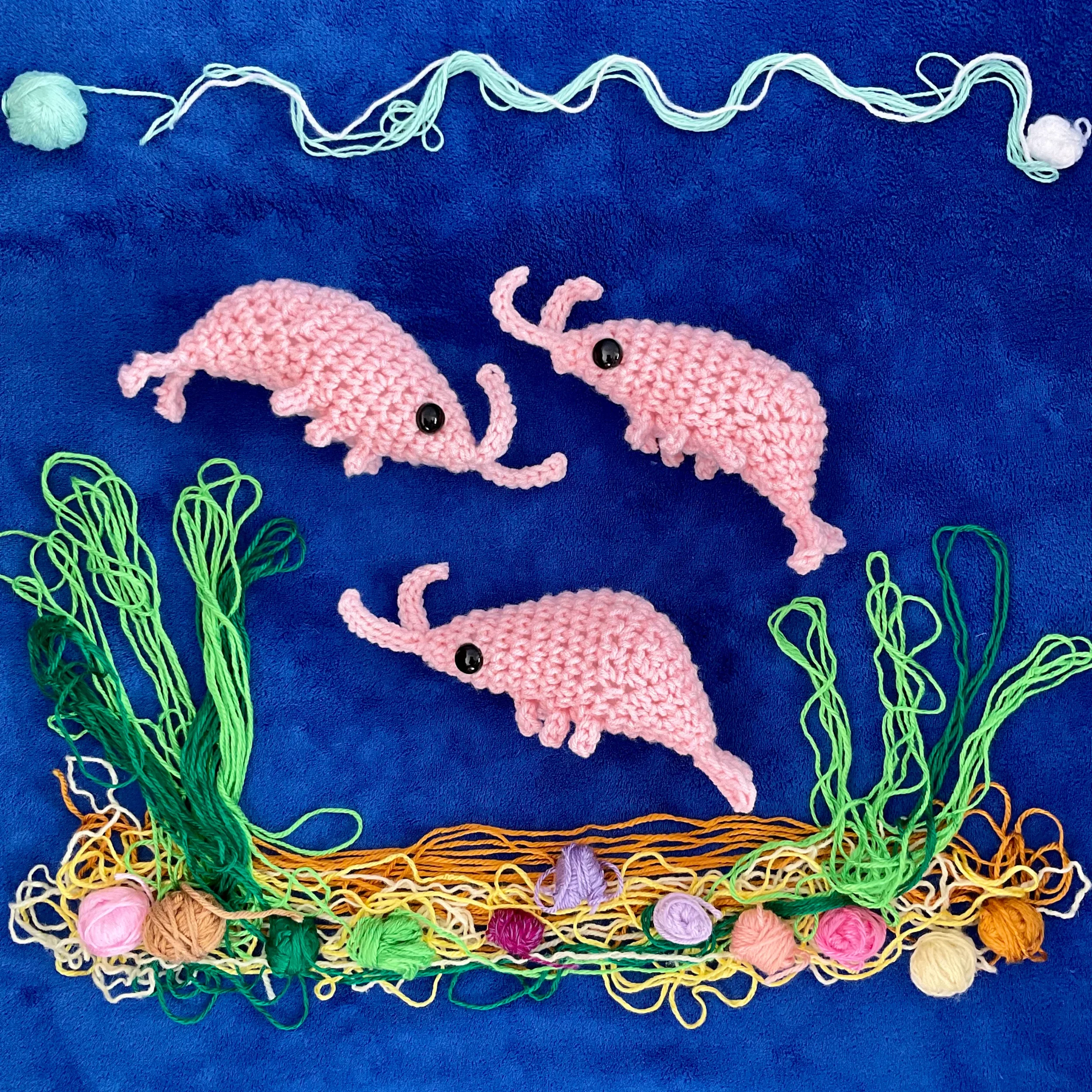 big crochet shrimp