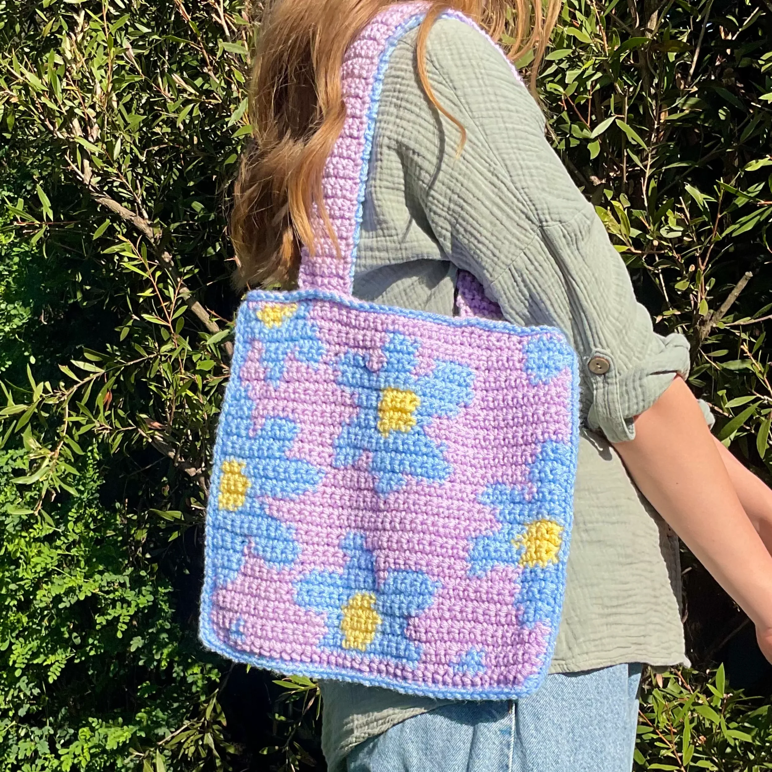 flower power tote bag