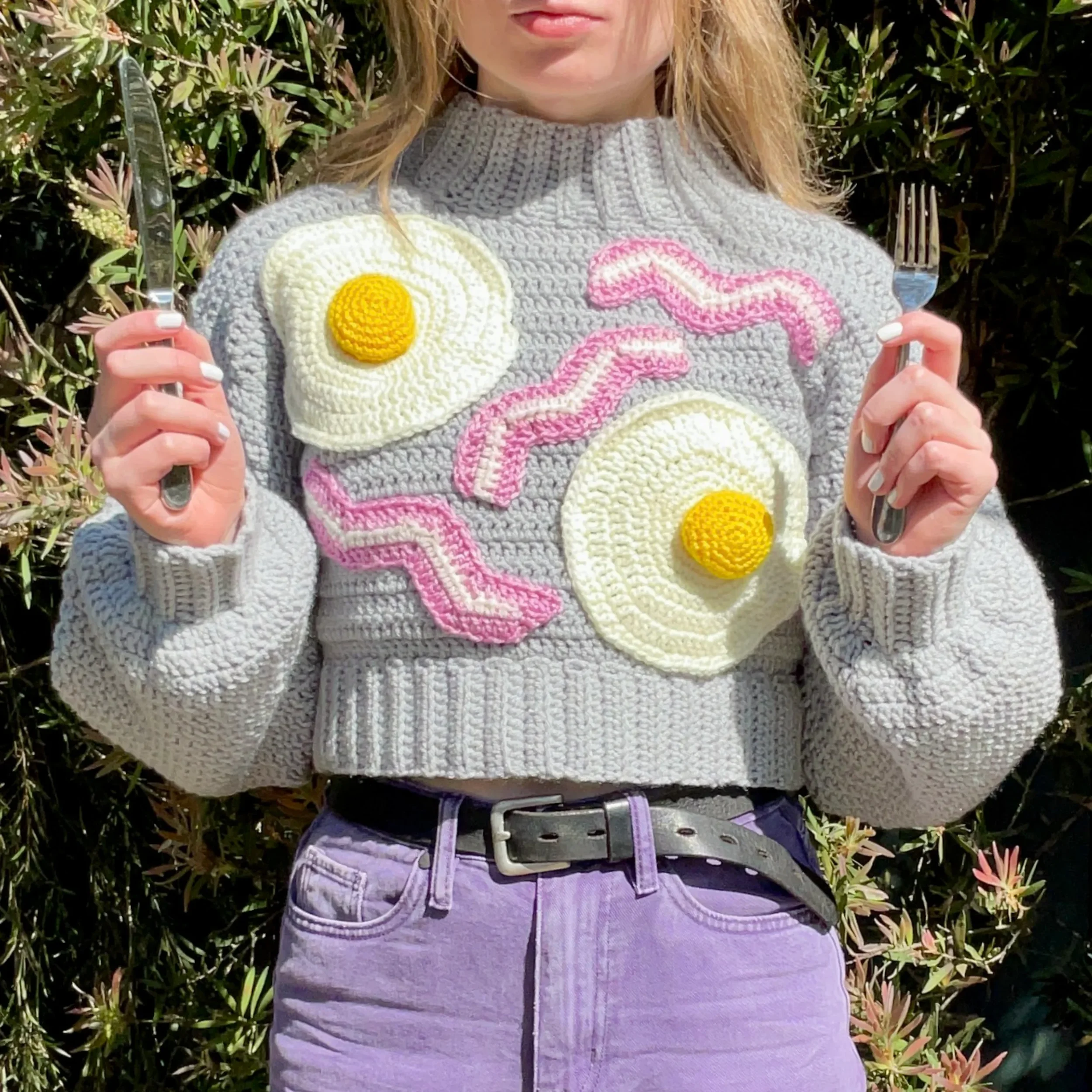 bacon and eggs sweater