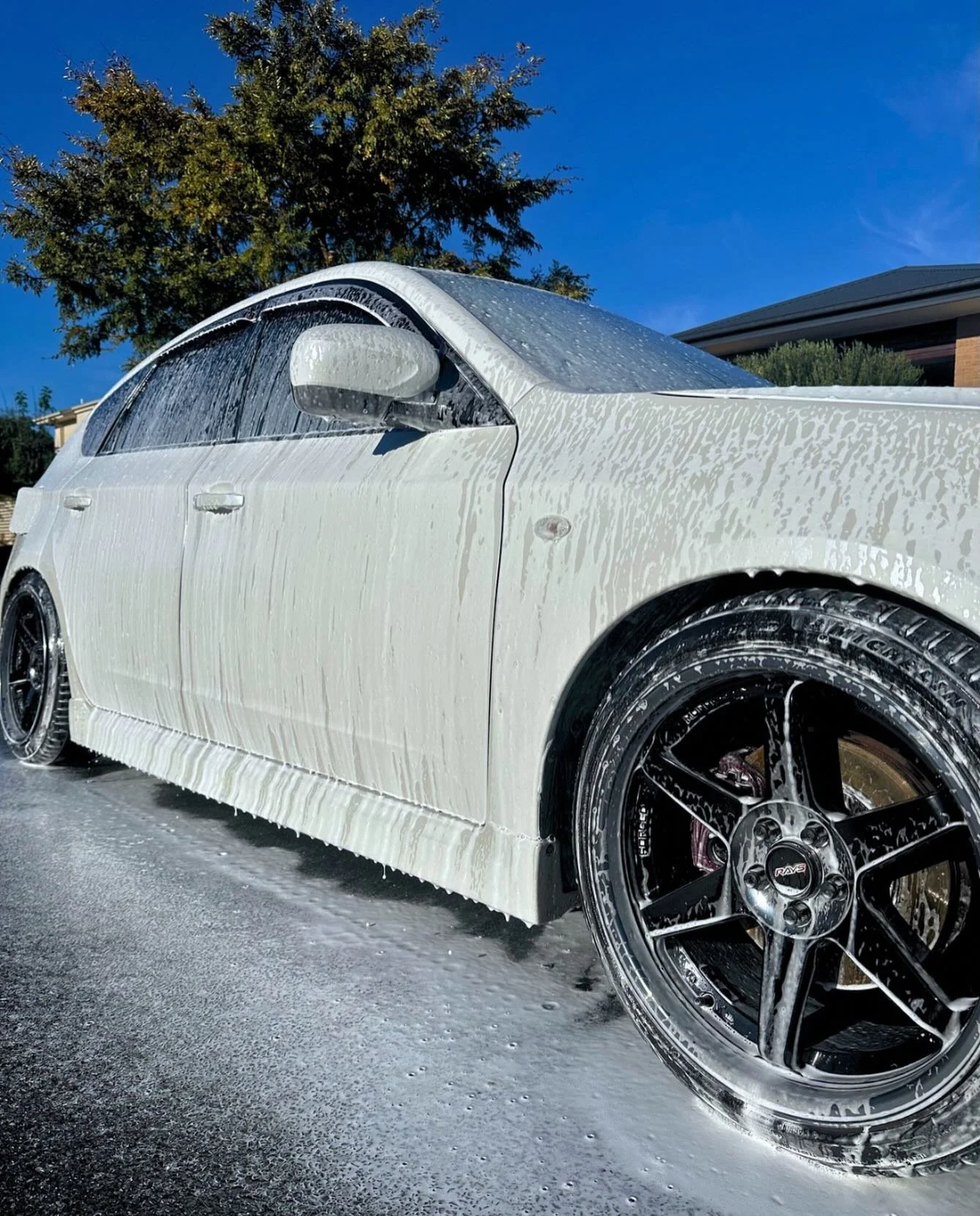 The process matters.

Before a vehicle ever reaches the final finish, the right preparation sets the standard.

A proper exterior clean is not just about making the car look good at the end. It is about taking the time to loosen road film, dust, grim