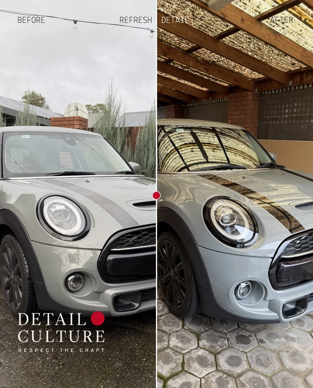 Before + After: Mini Cooper S Refresh Detail (Exterior)

A beautiful Mini Cooper S prepared for sale with a cleaner, sharper and more considered exterior finish.

This vehicle was already in great condition, which made the goal less about a dramatic 