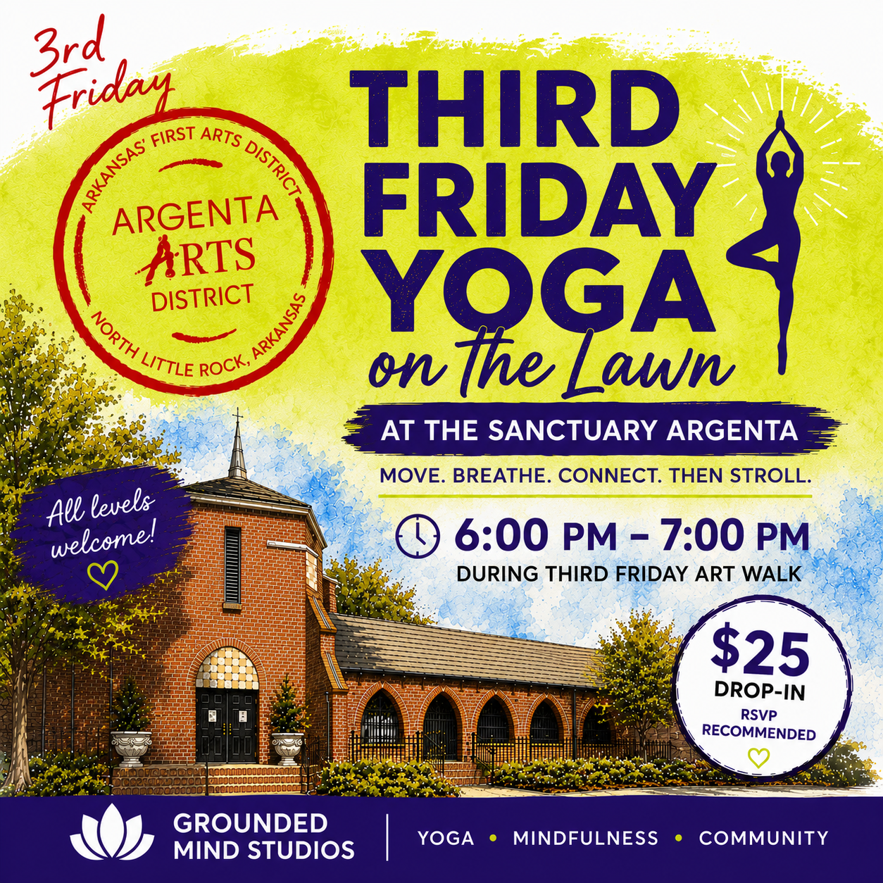 Third Friday Yoga on the Lawn Experience