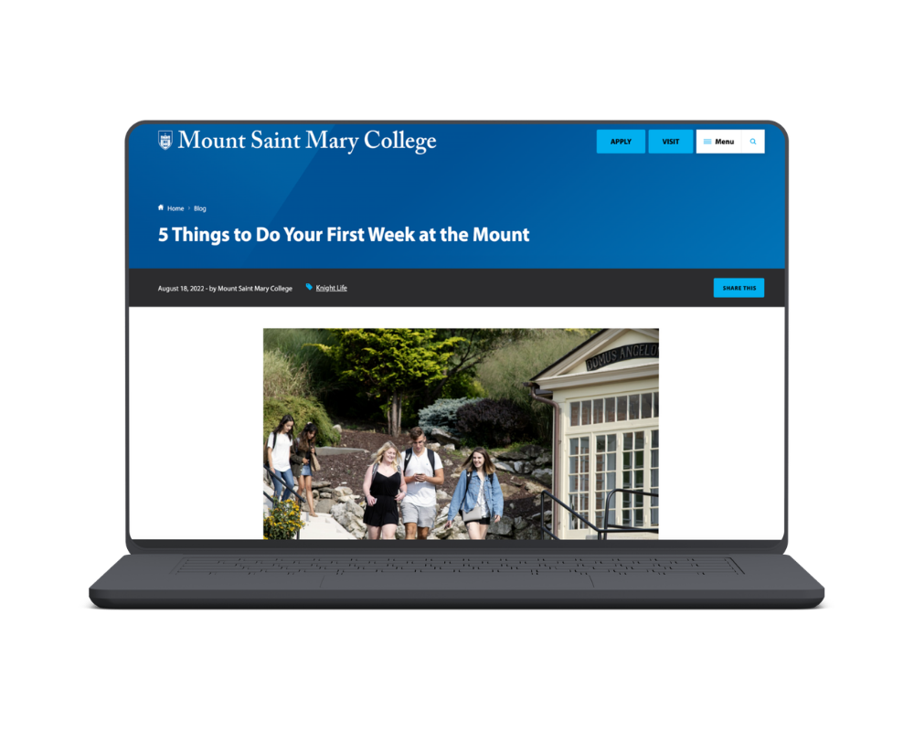 Laptop mockup of SEO-optimized blog