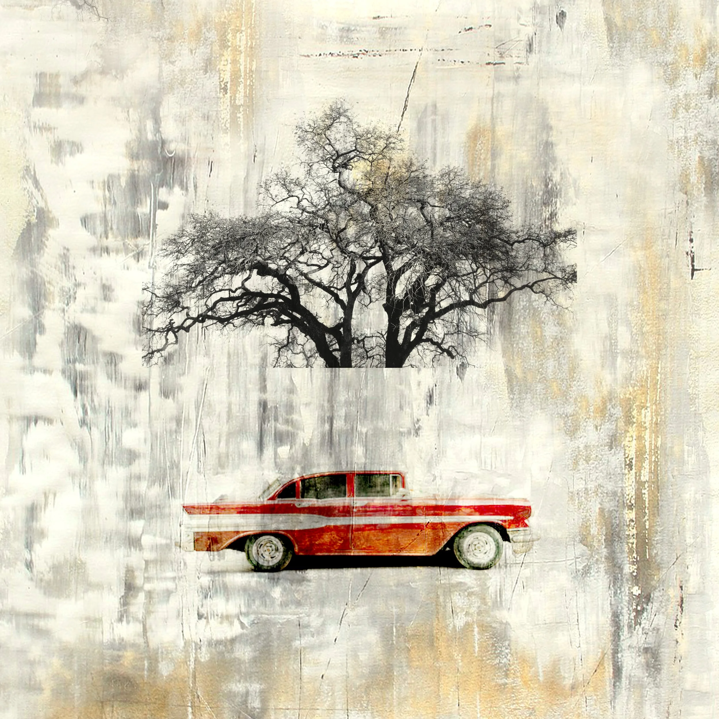 ROAD STOP, Framed Giclée Print