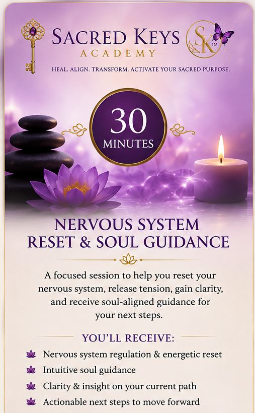 Nervous System Reset & Energetic Alignment 30 Minute session