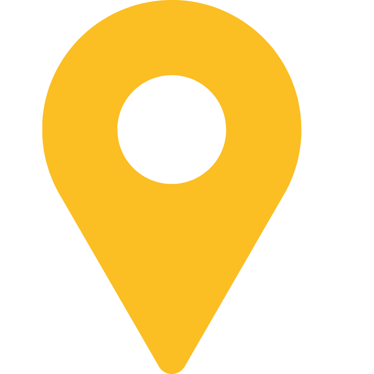 Yellow location pin icon on a black background.
