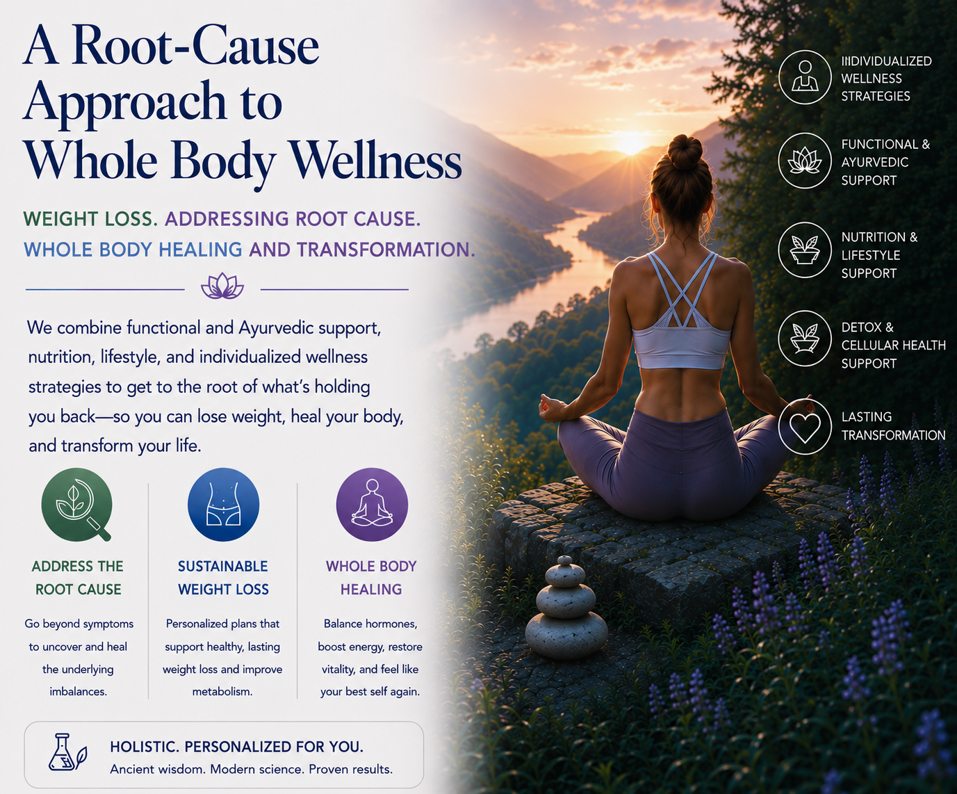 Root-Cause, weight loss, addressing root cause, whole body healing, transformation