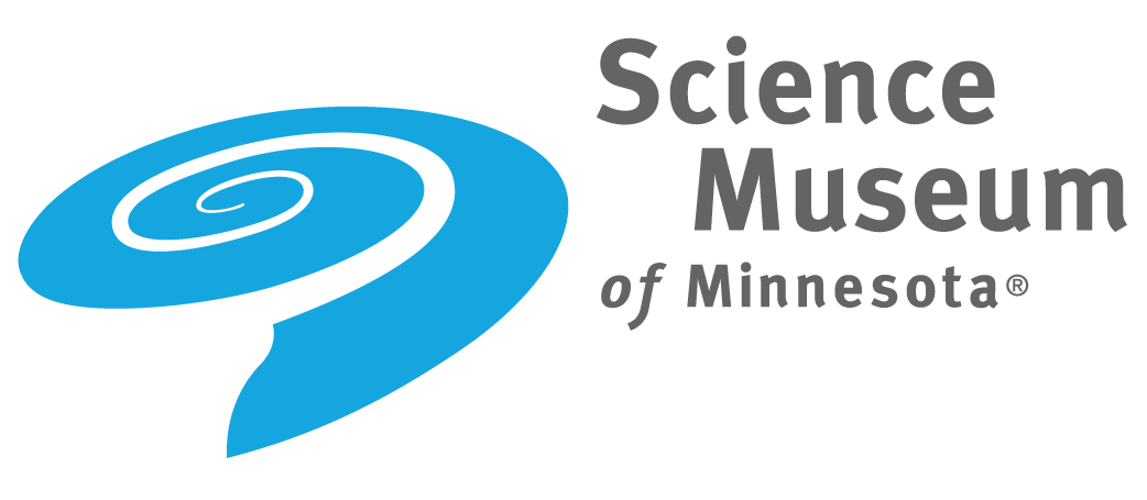 A blue spiral next to the words "Science Museum of Minnesota" in gray