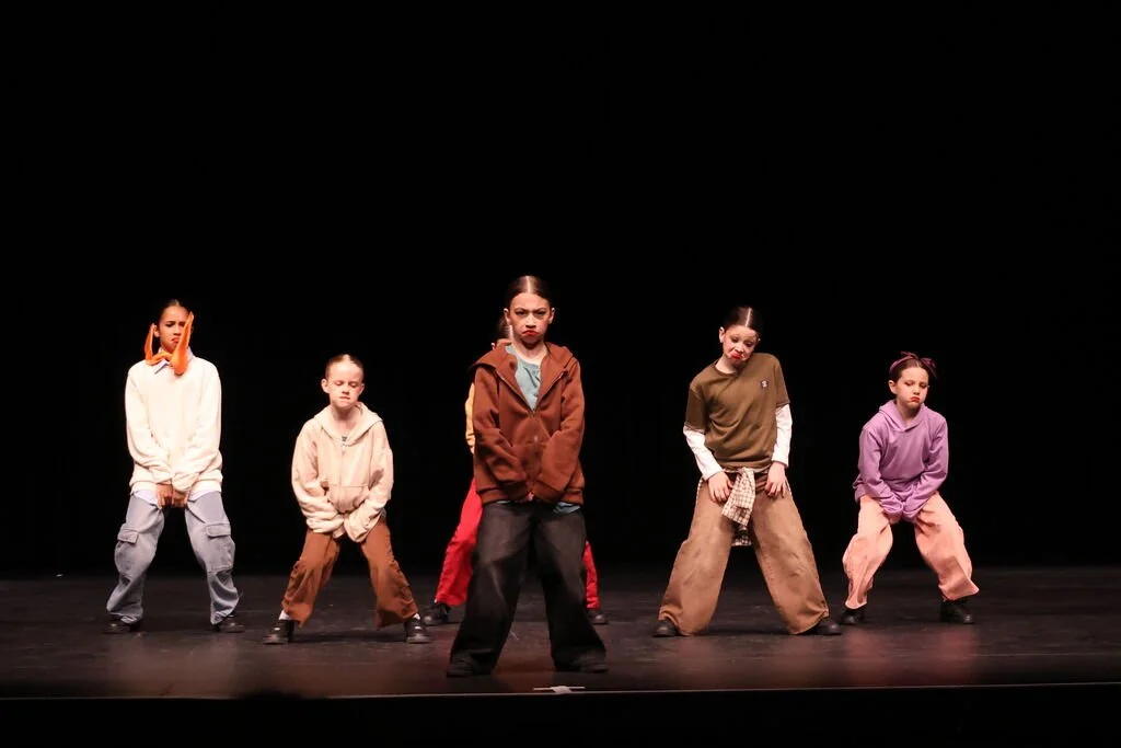 Competitive dance team performing on stage