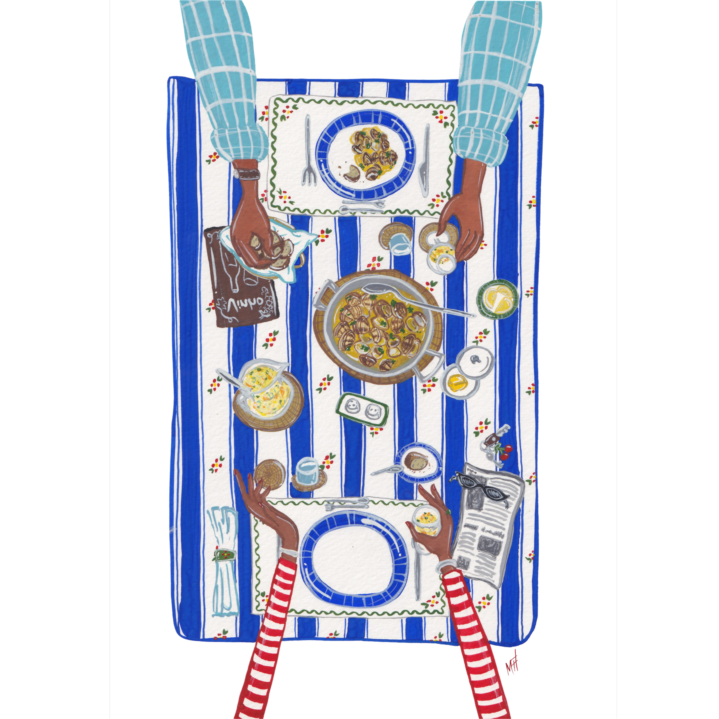 Amêijoas Lunch for Two Print A4
